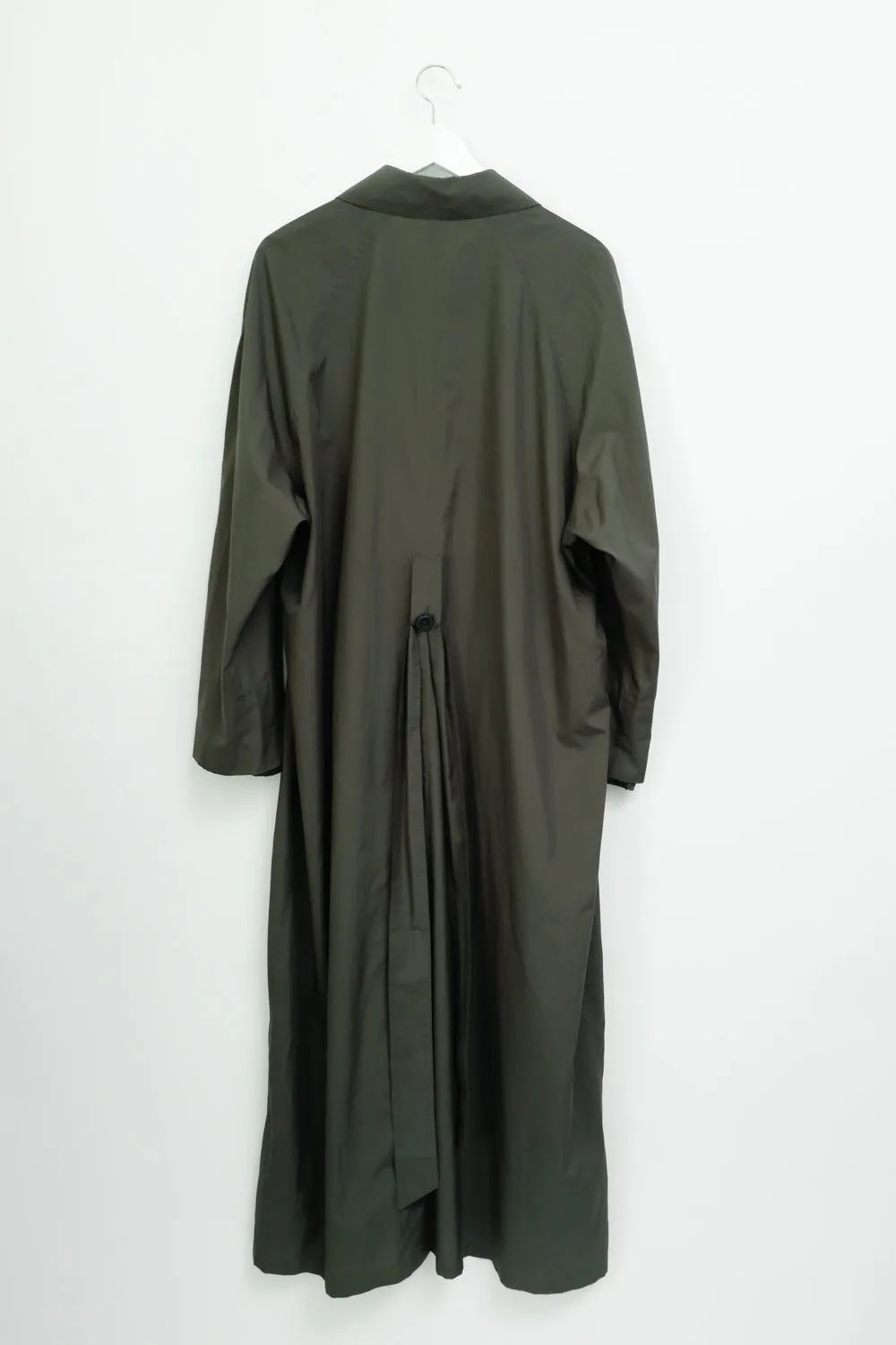 ESCADA VINTAGE FOREST GREEN MAXI RAIN COAT