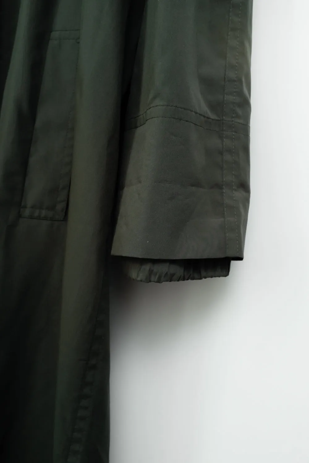 ESCADA VINTAGE FOREST GREEN MAXI RAIN COAT