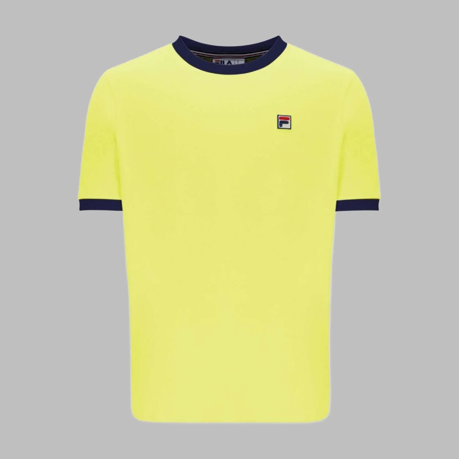 FILA Marconi Essential Ringer T Shirt Limelight/Navy