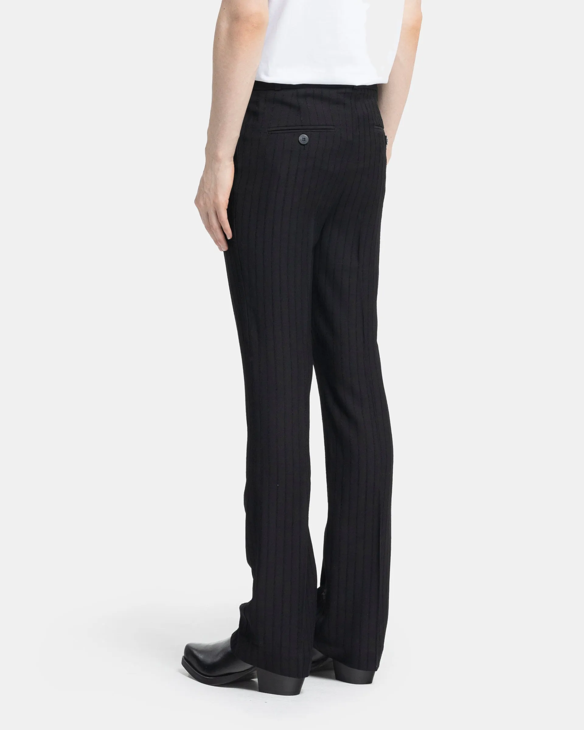 Flare Trousers in Pin Stripe