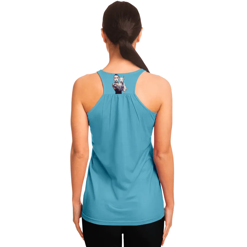 Flowy Racerback Tank Top - AOP - Dog Owner Sky Blue