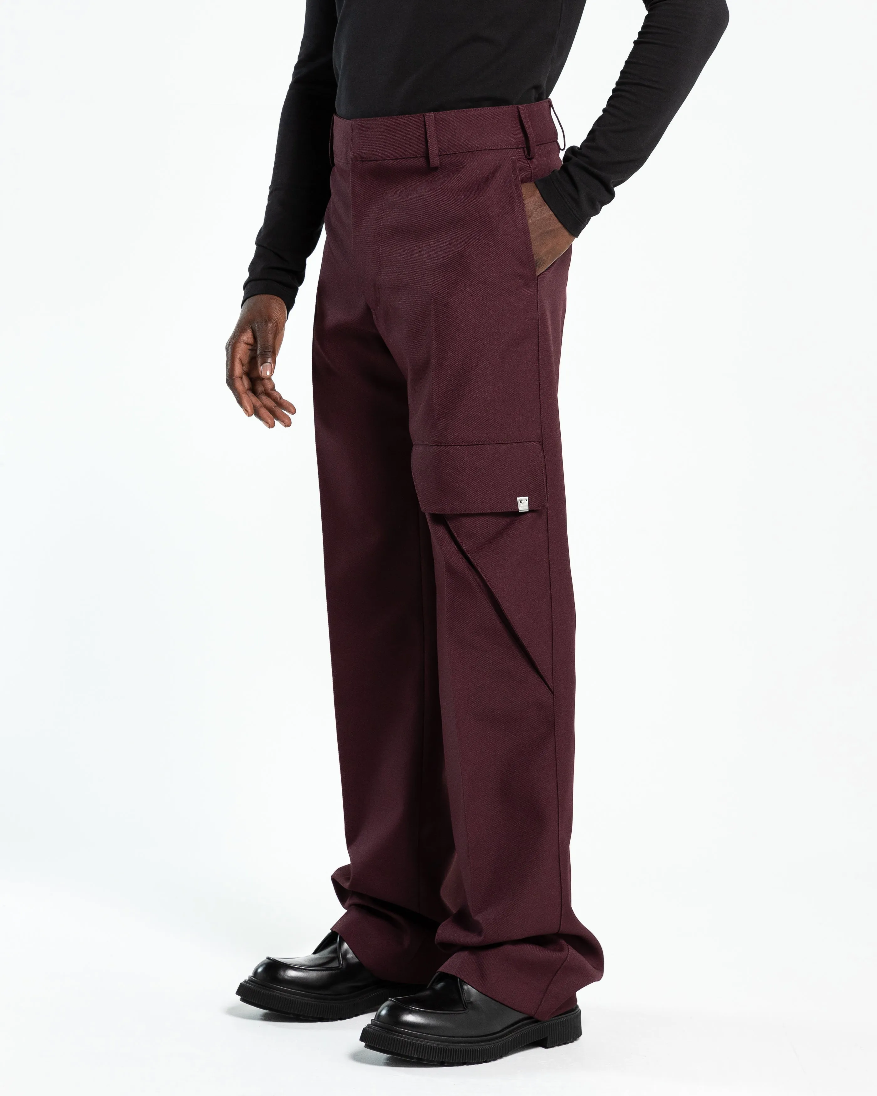 Formal Tailoring Pants 2 in Wine Red