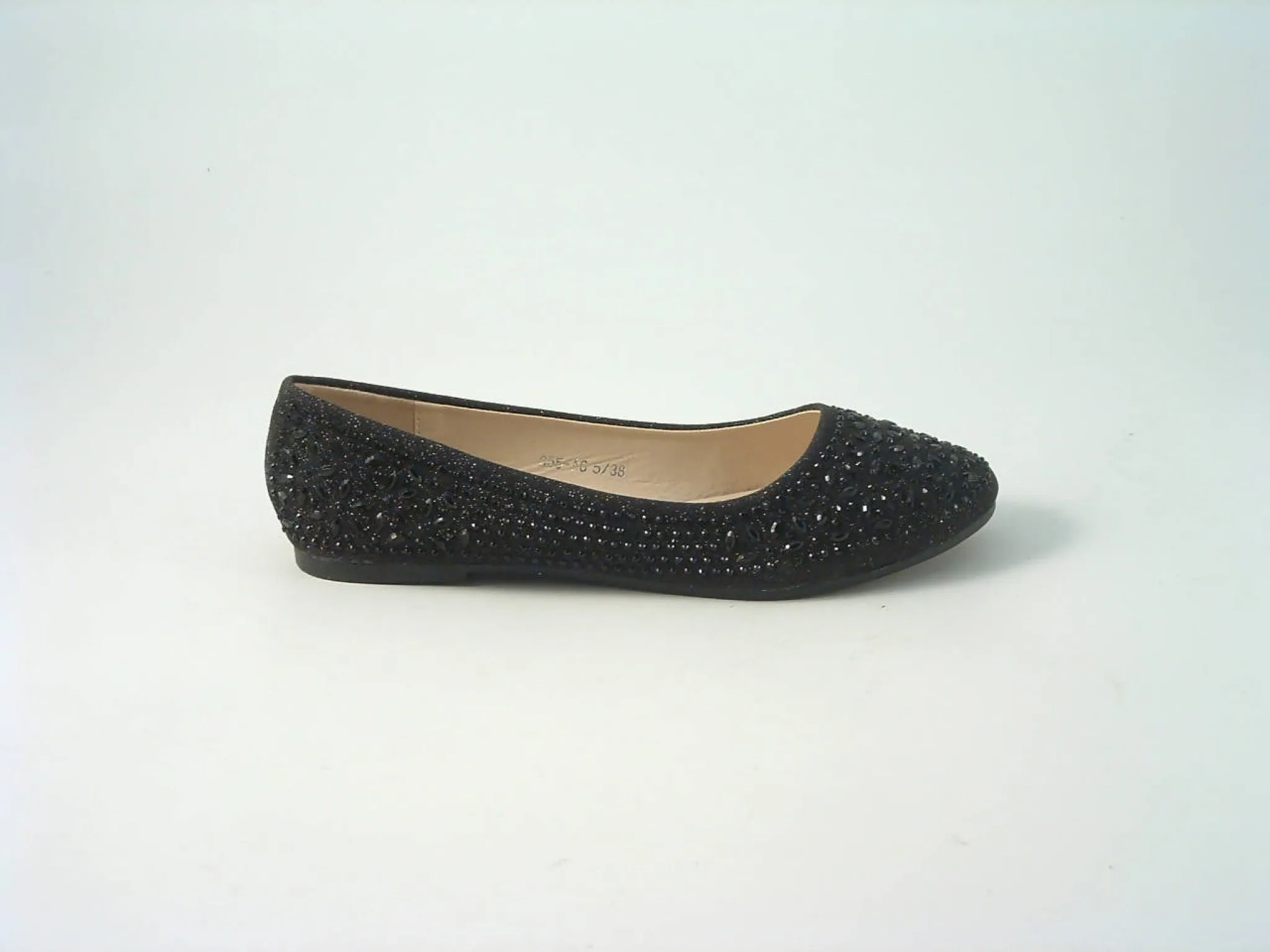 Glitz Shoes Divine Diamante Flat Ballerina Shoes