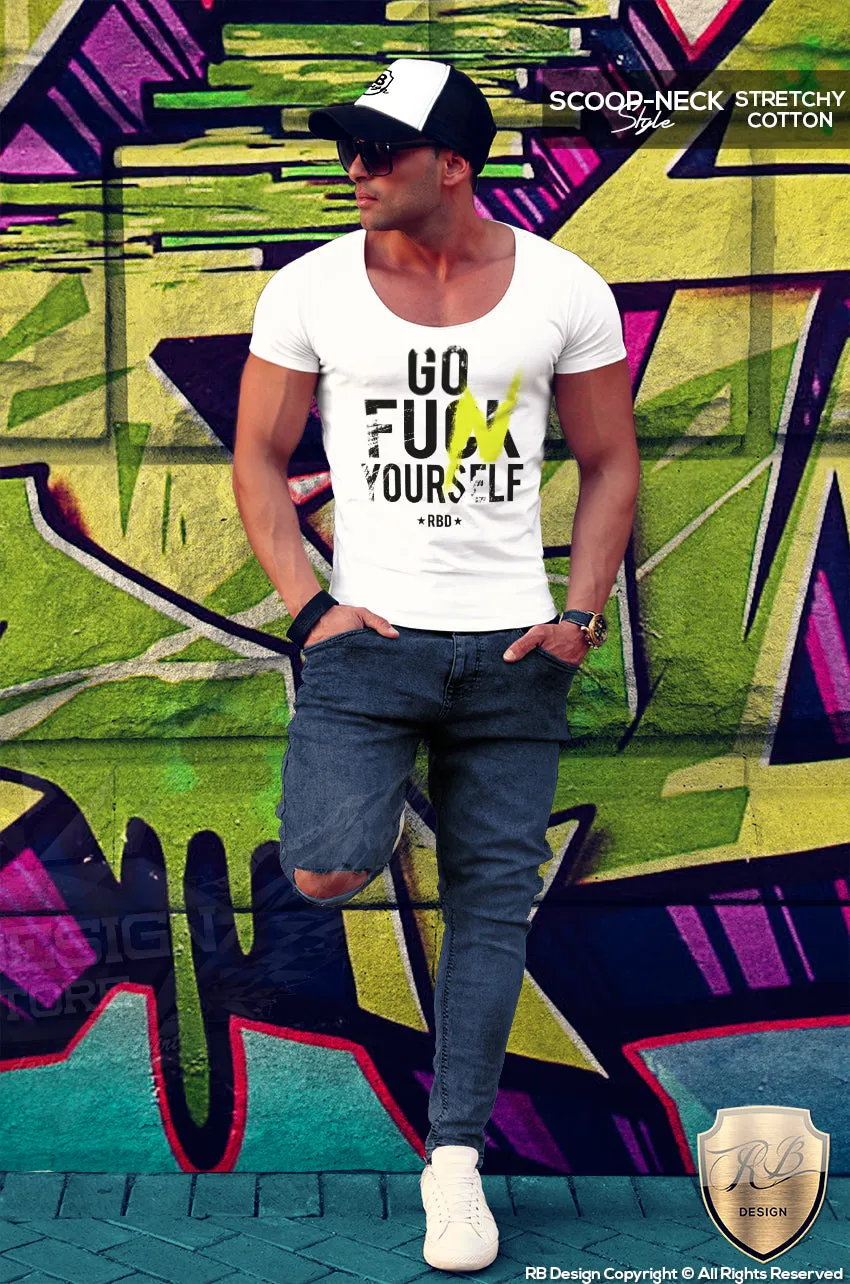 Go Fun Yourself Men's Summer Festival T-shirt Scoop Neck Tee MD805