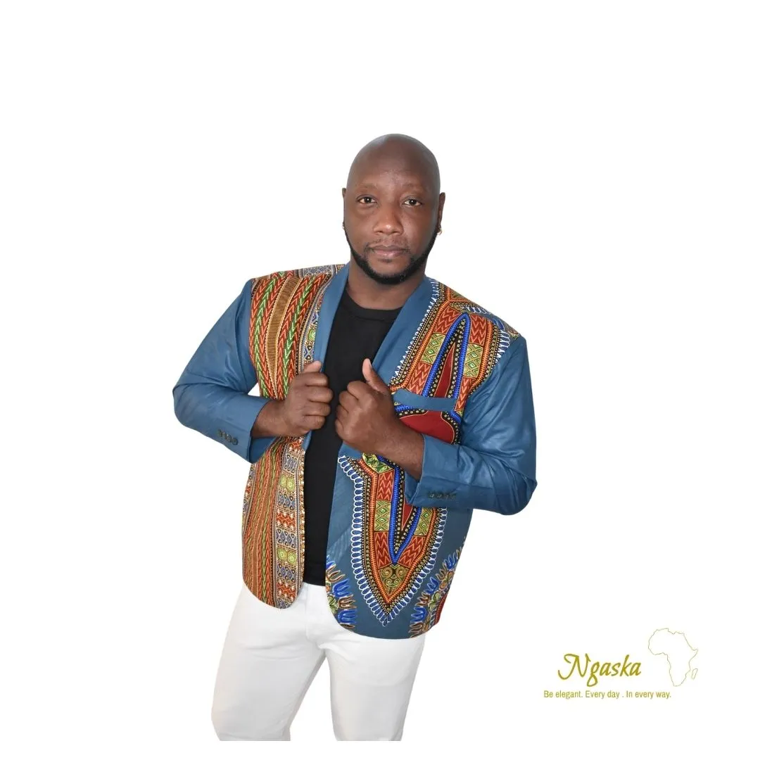 Grey Dashiki Jacket DJG