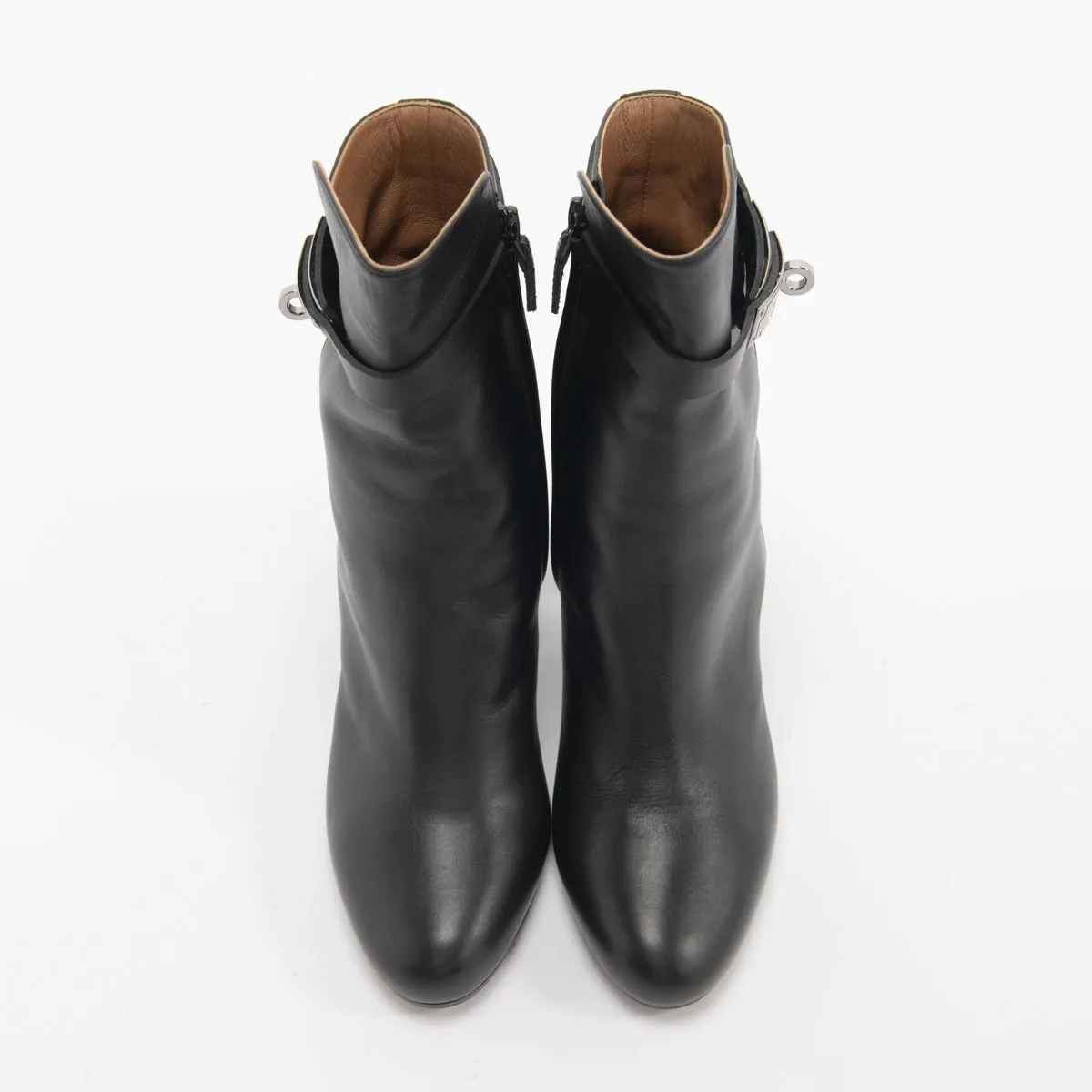 Hermes Black Calfskin Joueuse Boots 37.5