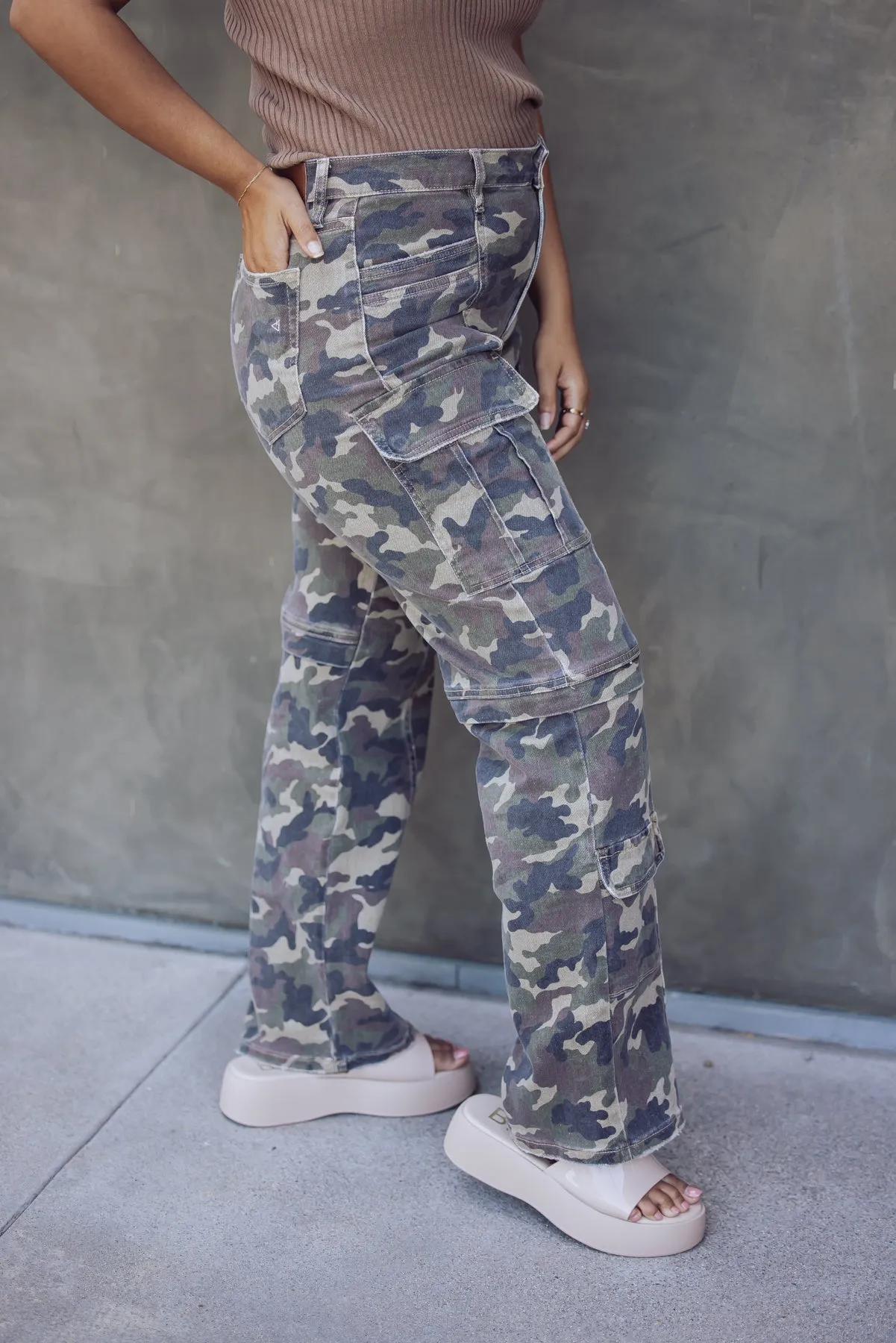 Hidden Jeans Tracey Camo Cargo Jeans