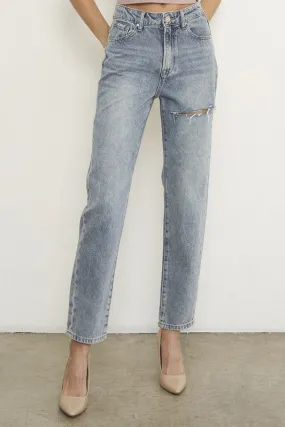 High Waist Straight Jeans