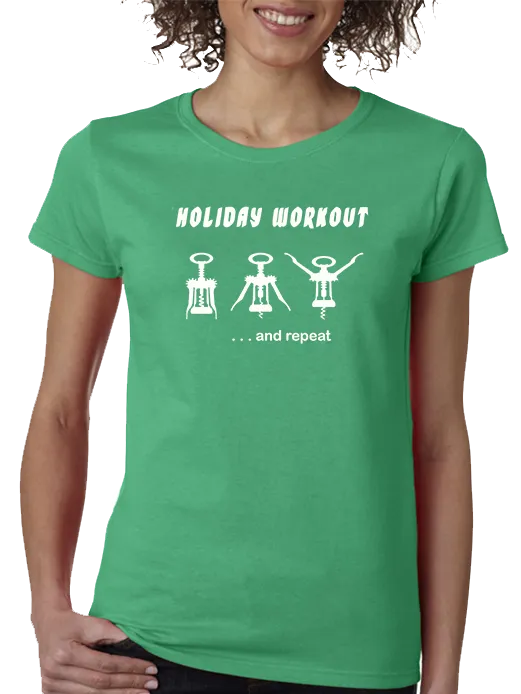 Holiday Wine Workout T-Shirt