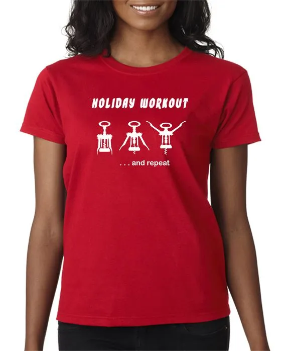 Holiday Wine Workout T-Shirt