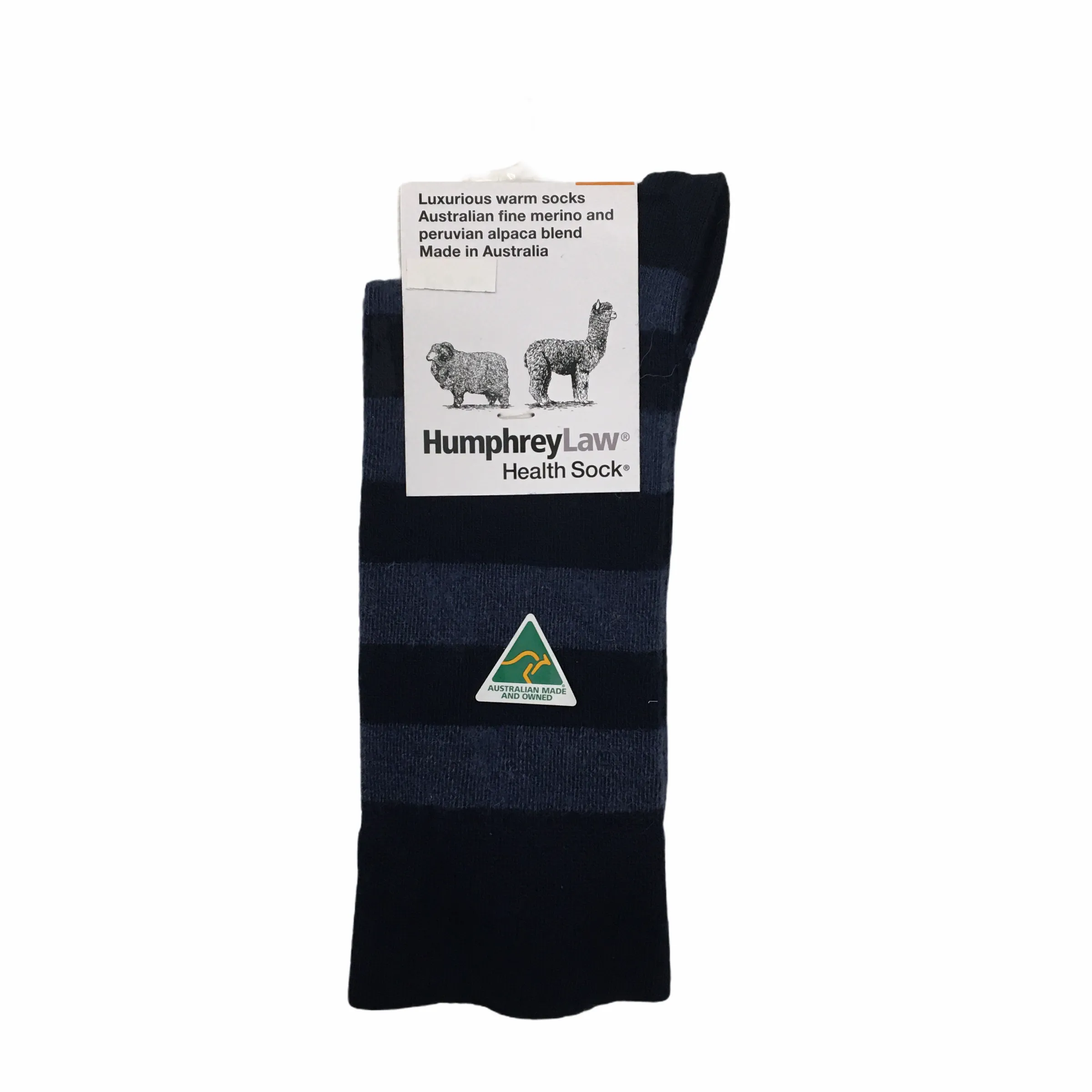 Humphrey Law Health Socks Striped Merino & Alpaca 03C