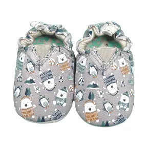 JplusJ Bear Grey Organic Baby Shoes 灰色小熊有機棉學步鞋