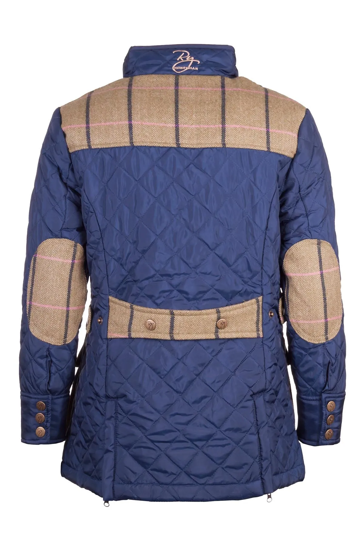 Junior Quilted Biker Jacket with Tweed Trim - Stylish and Trendy Outerwear for Youth