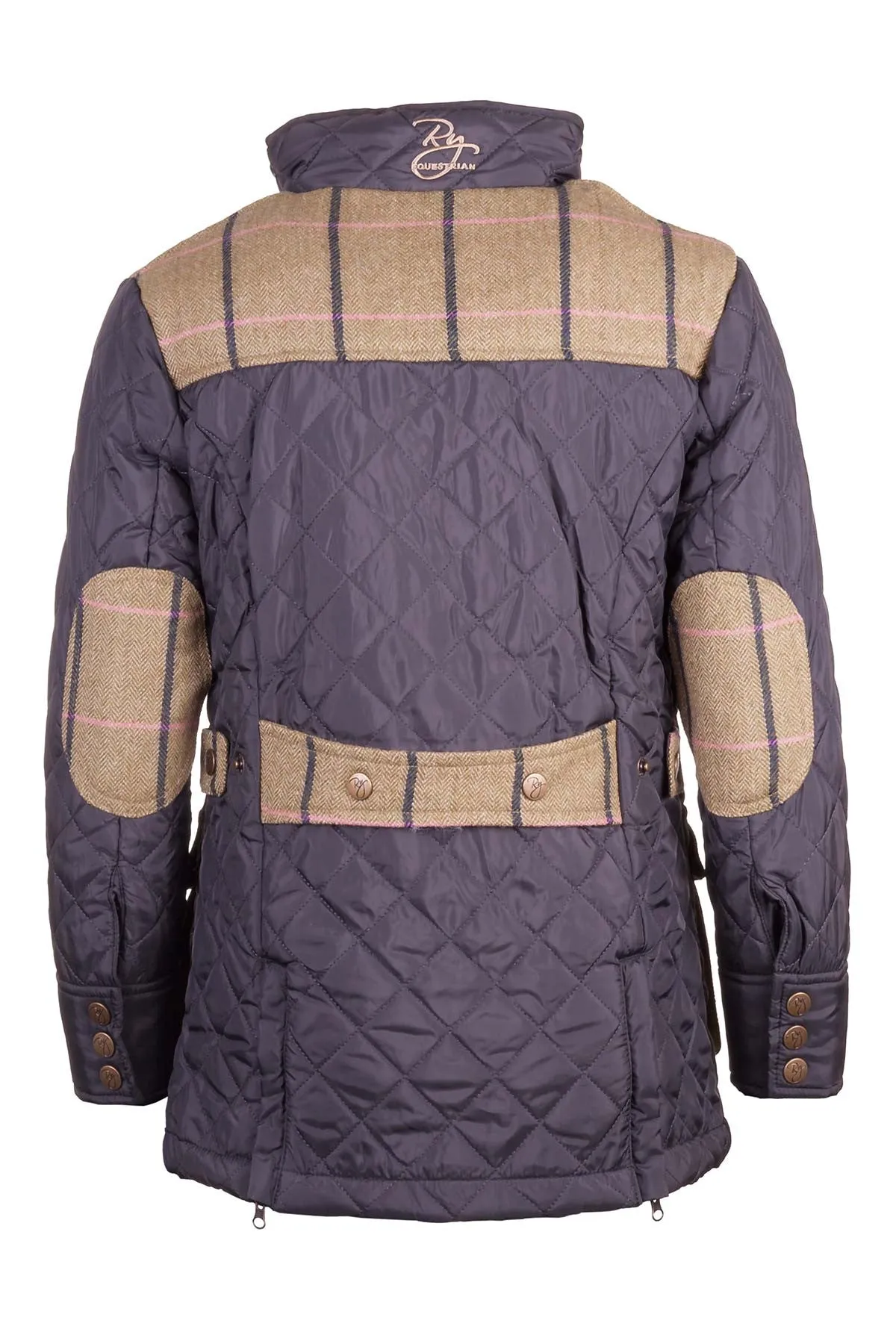 Junior Quilted Biker Jacket with Tweed Trim - Stylish and Trendy Outerwear for Youth