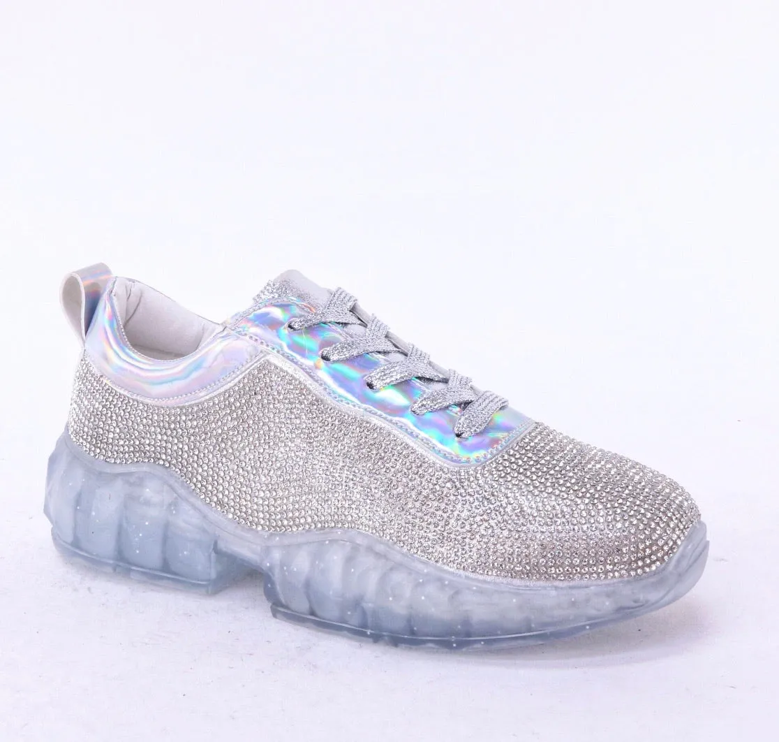 Just kicking it- Full bling sneaker