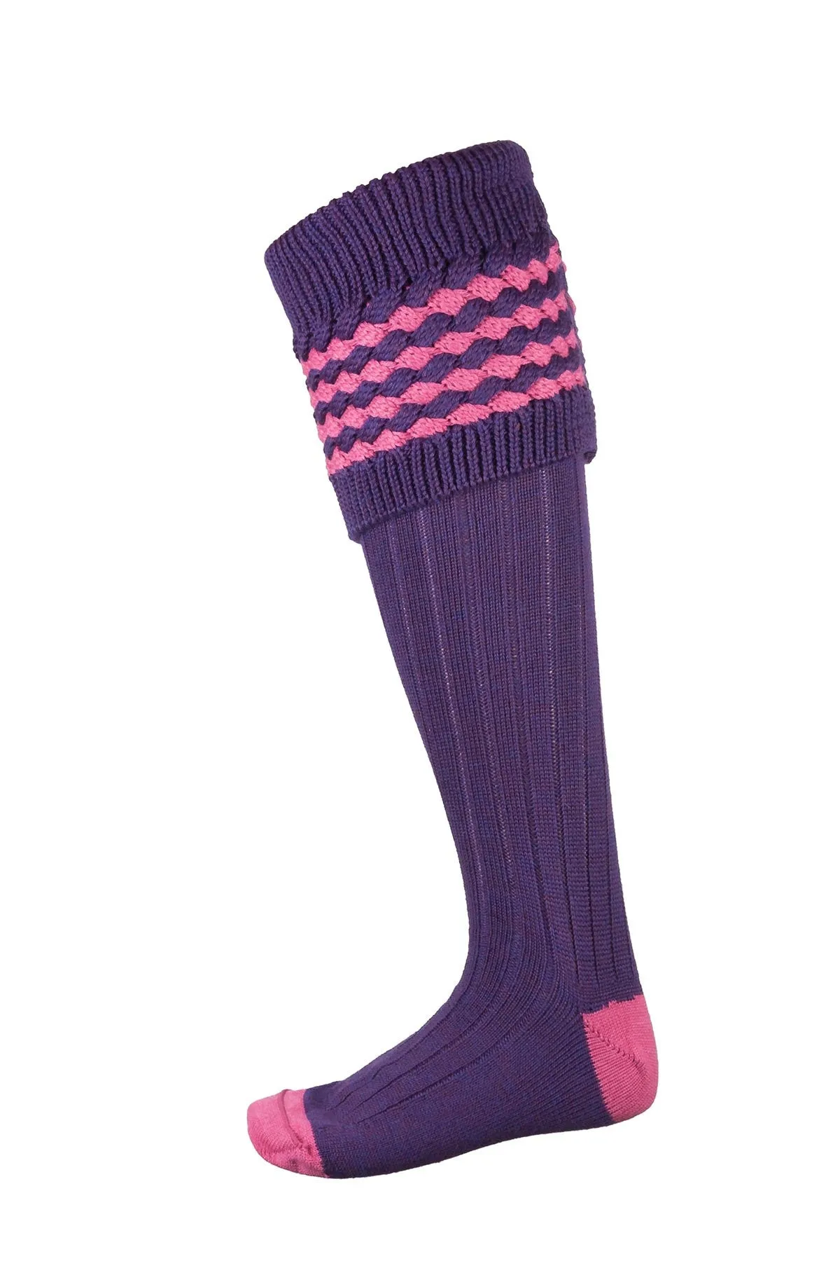 Ladies Diamond Knit Socks