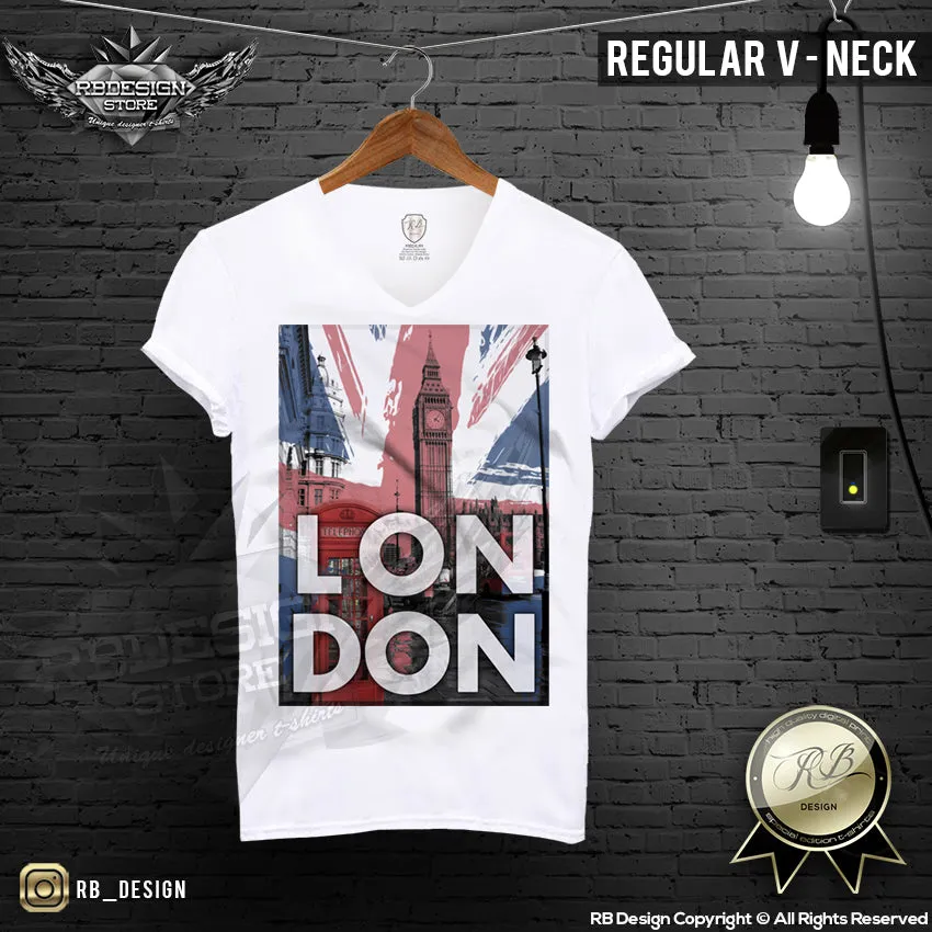 London Men's T-shirt Big Ben UK Flag RB Design Tank Top MD013