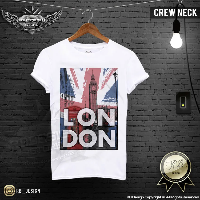 London Men's T-shirt Big Ben UK Flag RB Design Tank Top MD013