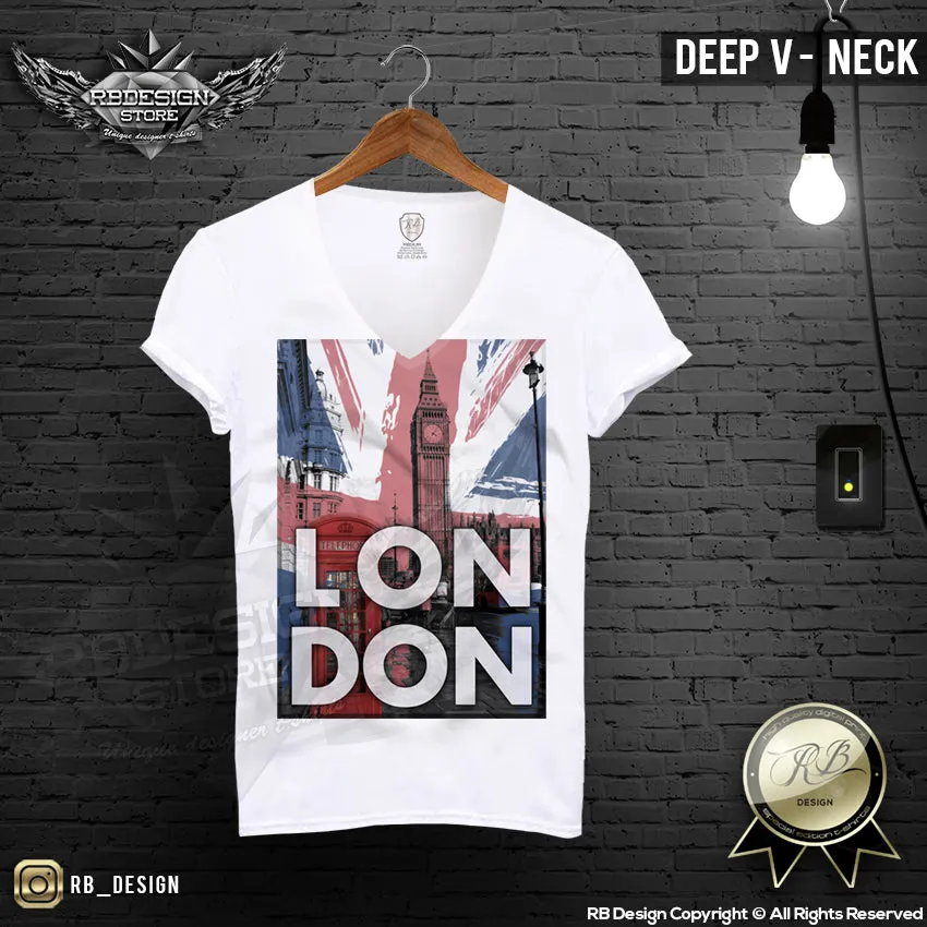 London Men's T-shirt Big Ben UK Flag RB Design Tank Top MD013