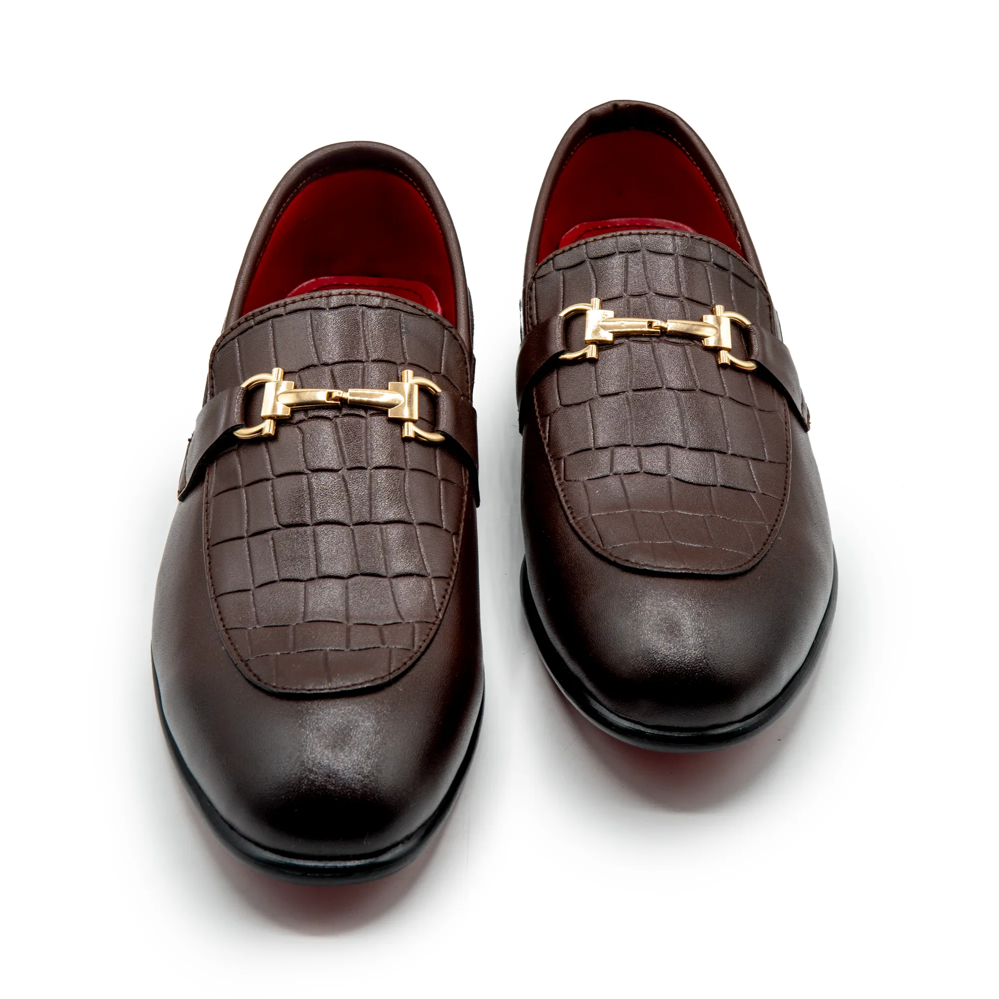 Men Brown Imported PU Leather Shoes