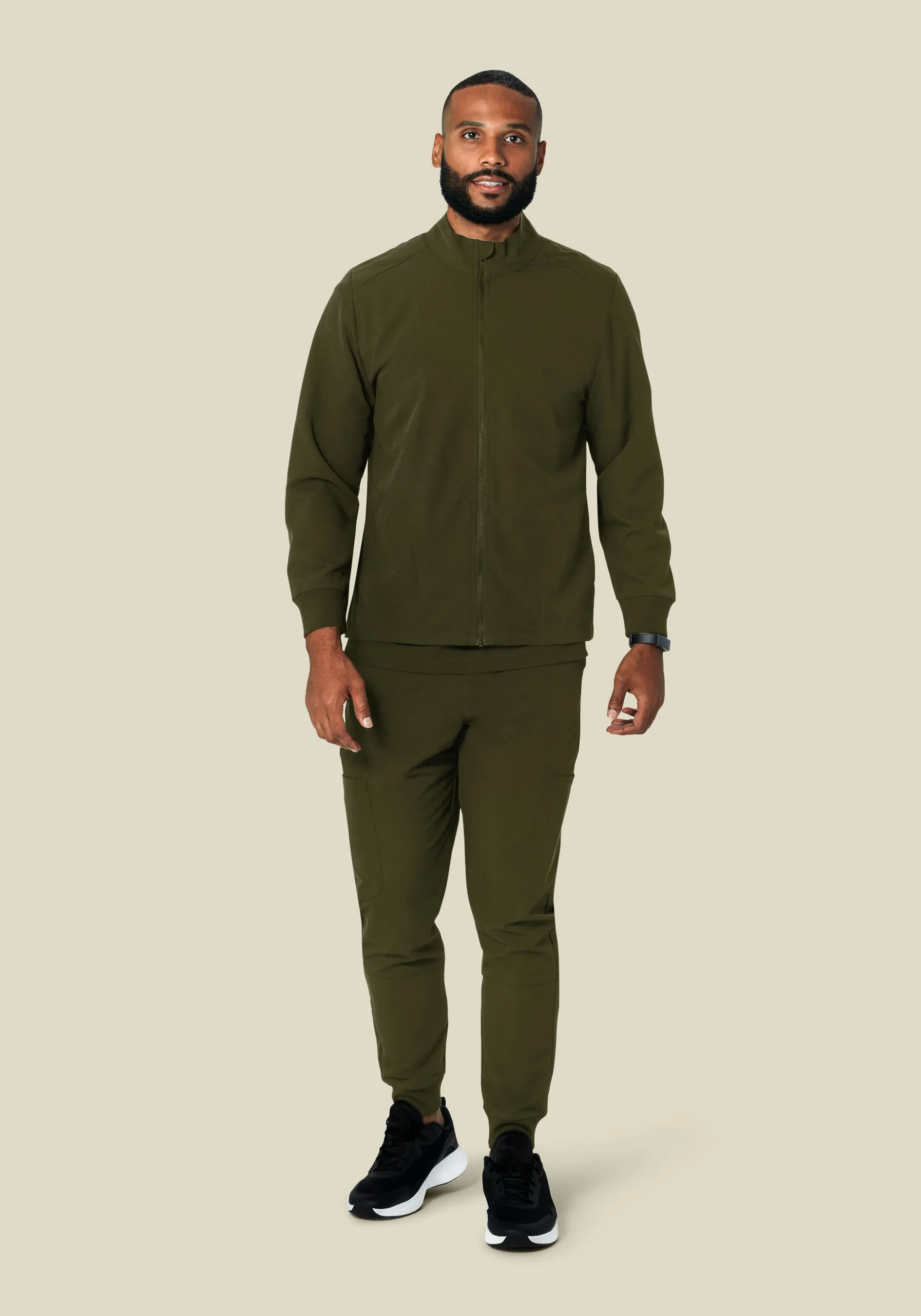 Men's Modern Scrub Jacket Olive