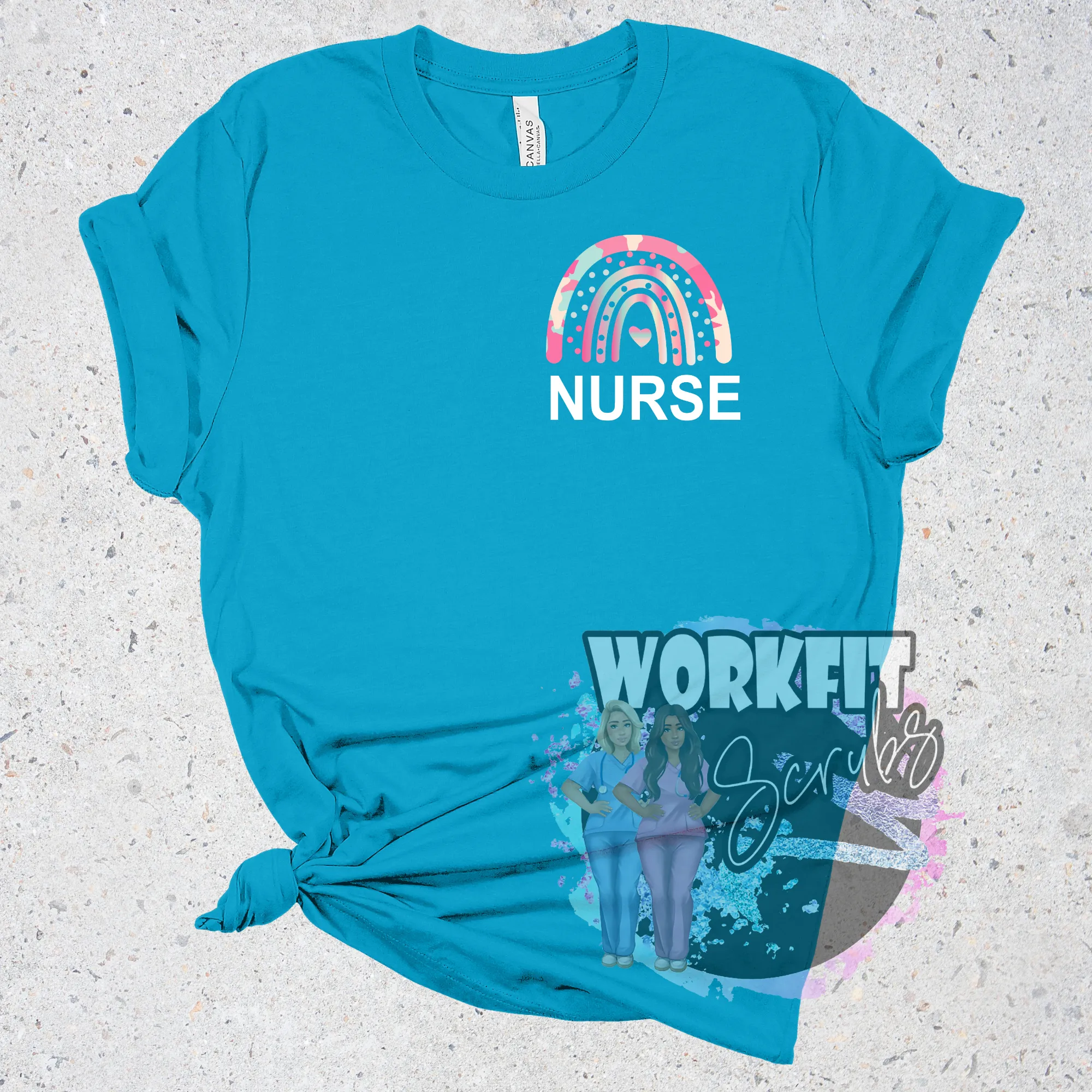 Oversized Rainbow Nurse Tee