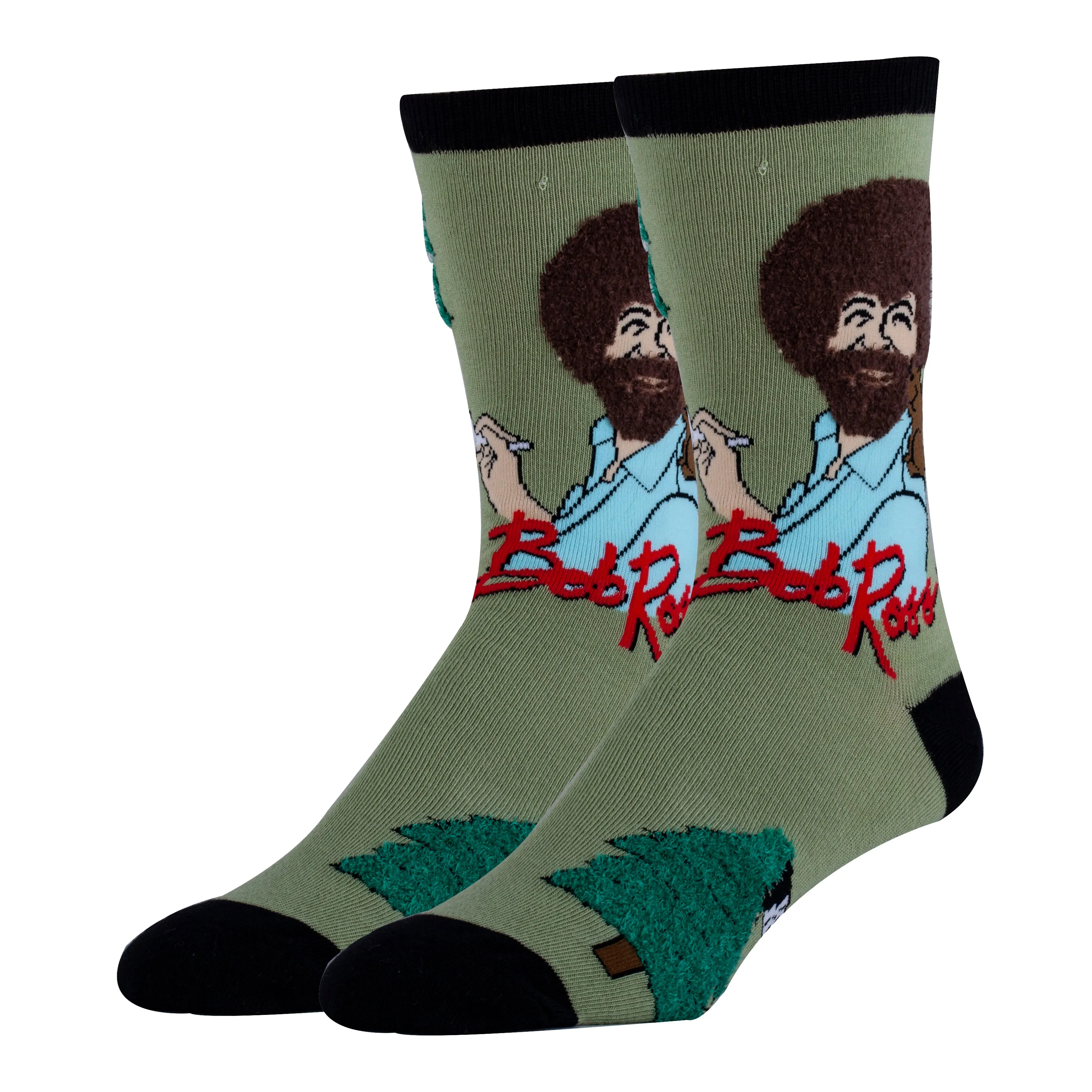 Painting Bob Ross Socks