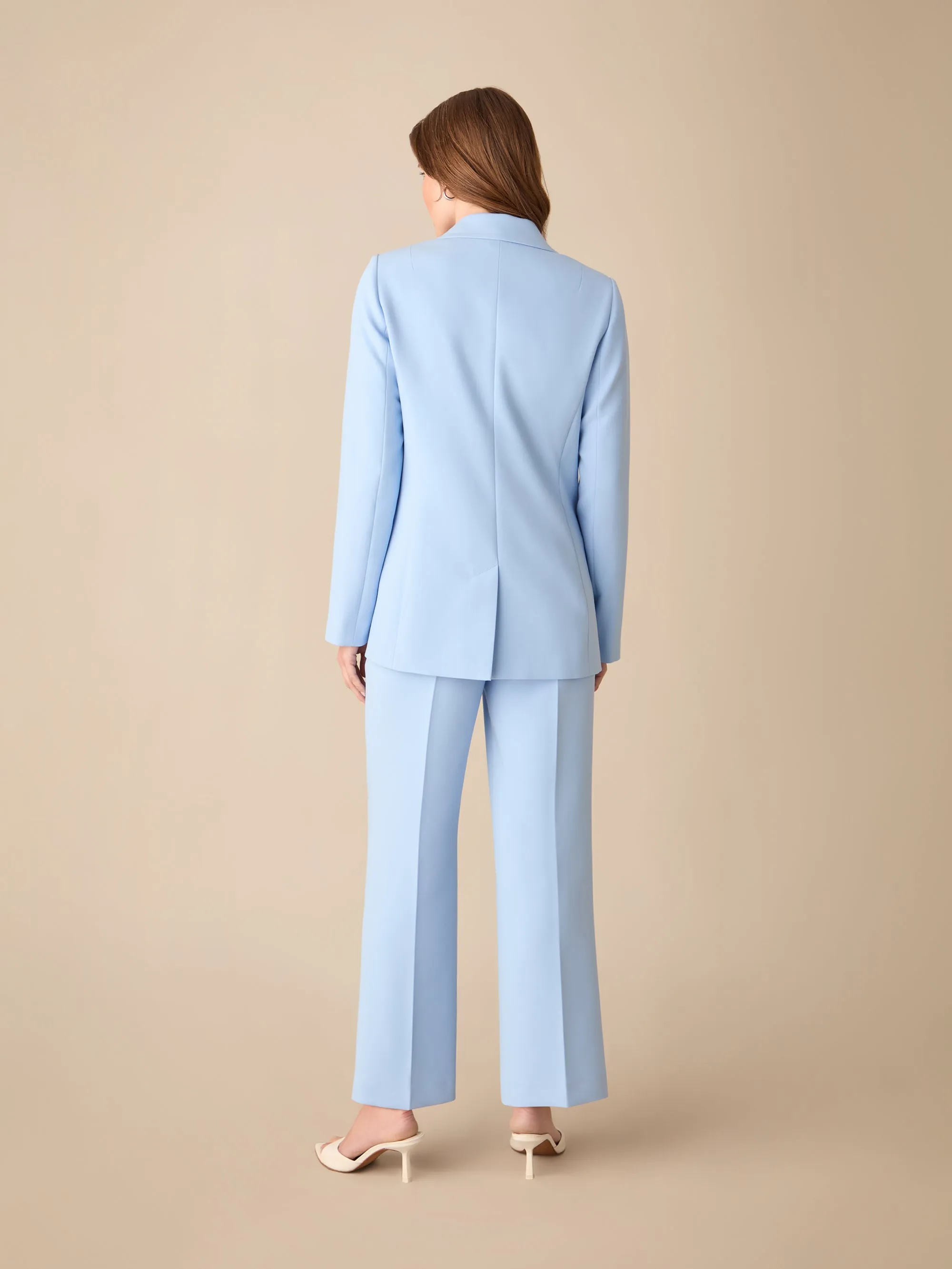 Petite Blue Straight Leg Trousers