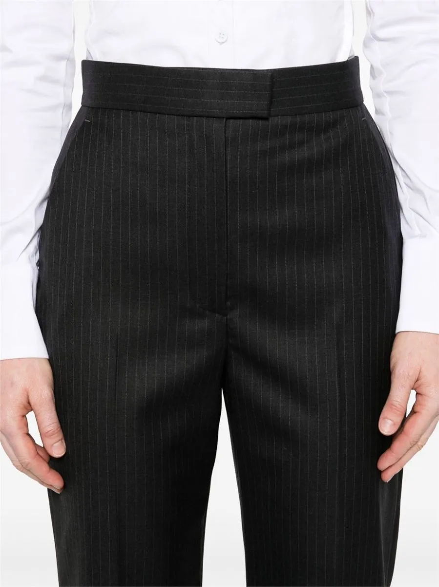 PINSTRIPE WOOL TROUSERS