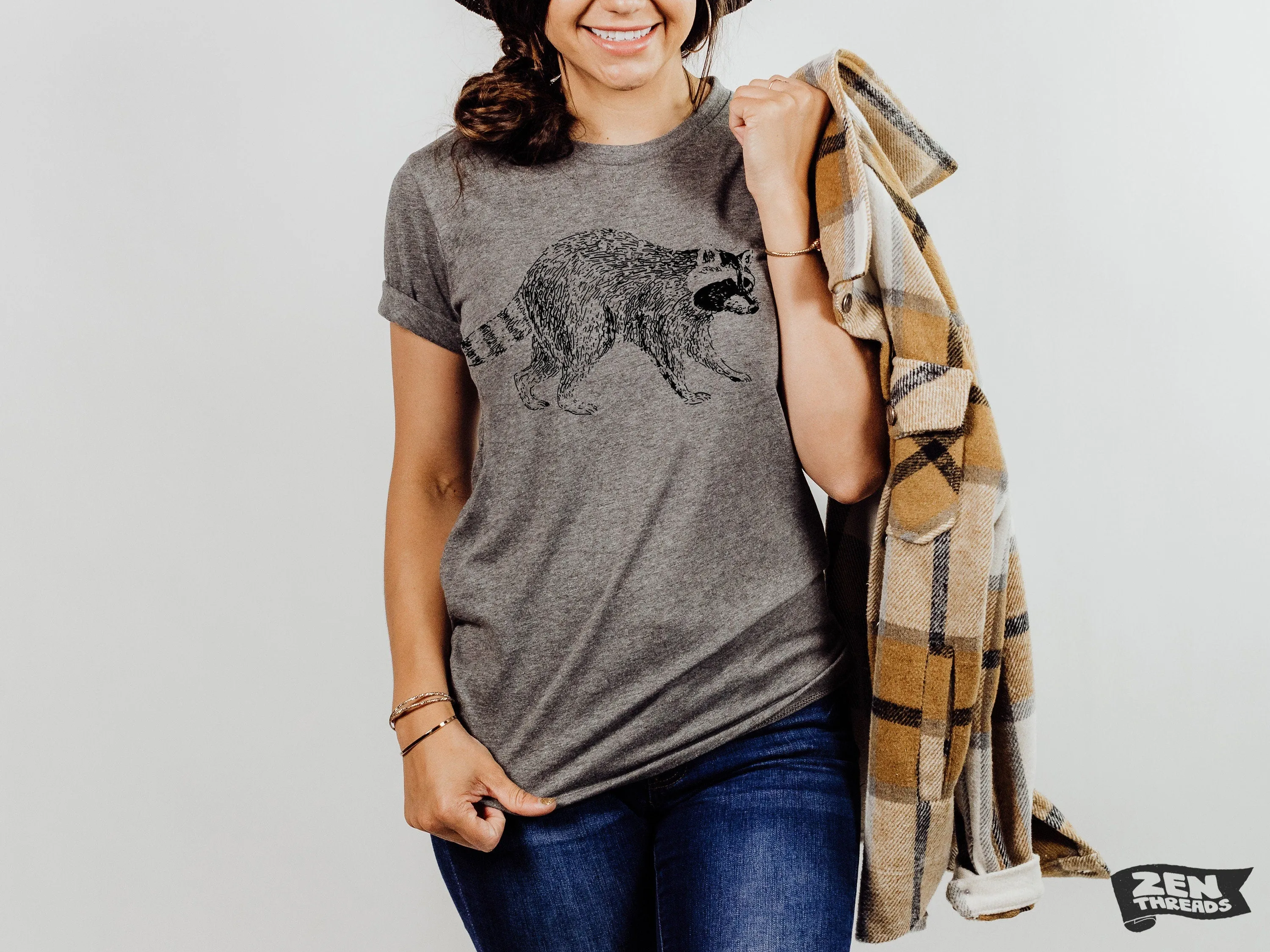 Raccoon Nocturnal Wildlife T-Shirt for Men & Women