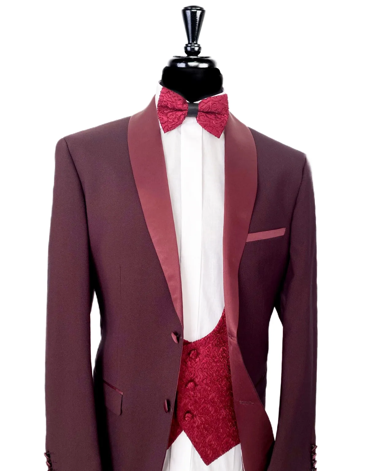 ROBERT SIMON Maroon 4 Piece Suit