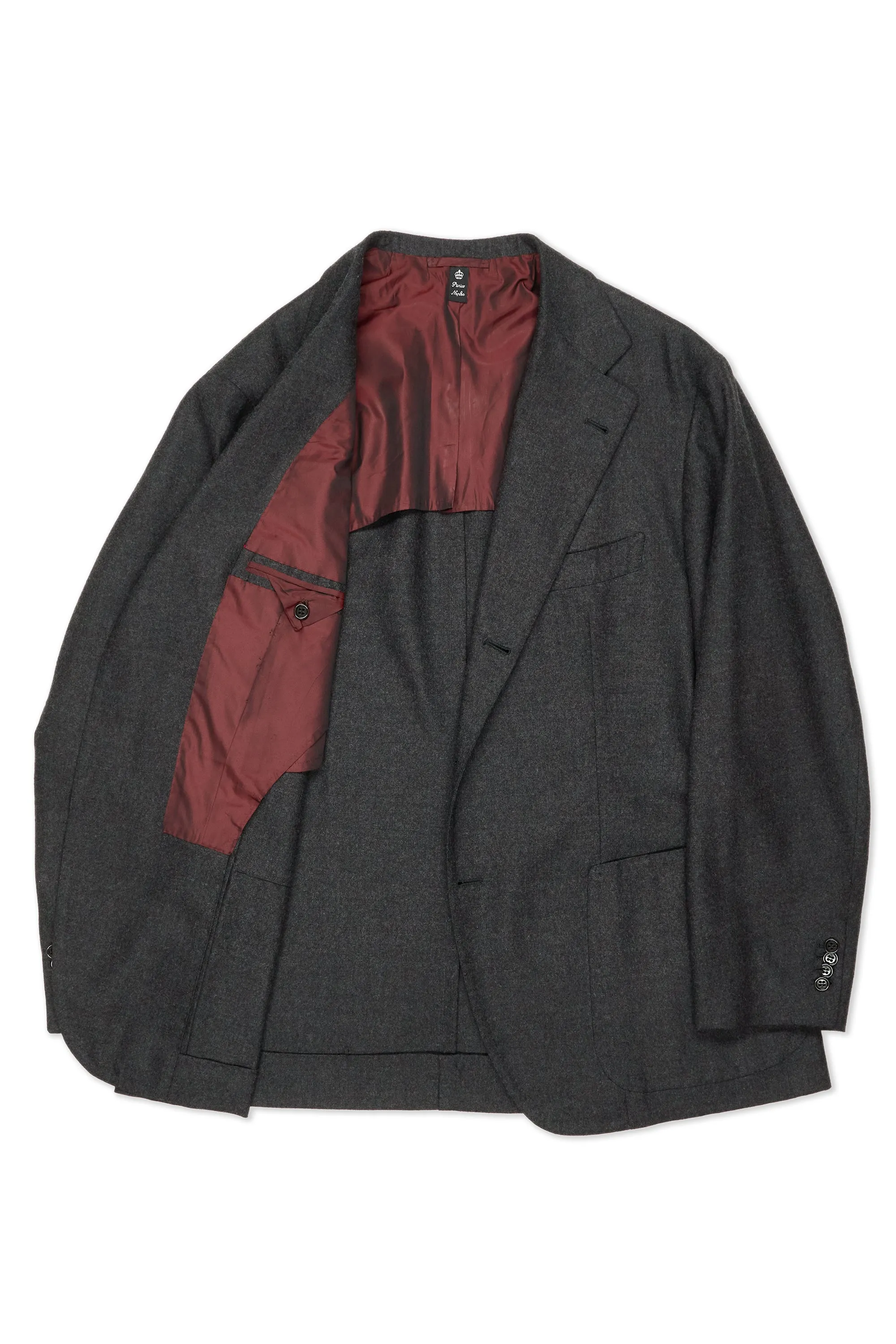 Sartoria Panico Charcoal Flannel Wool Jacket with Ambrosi Trousers