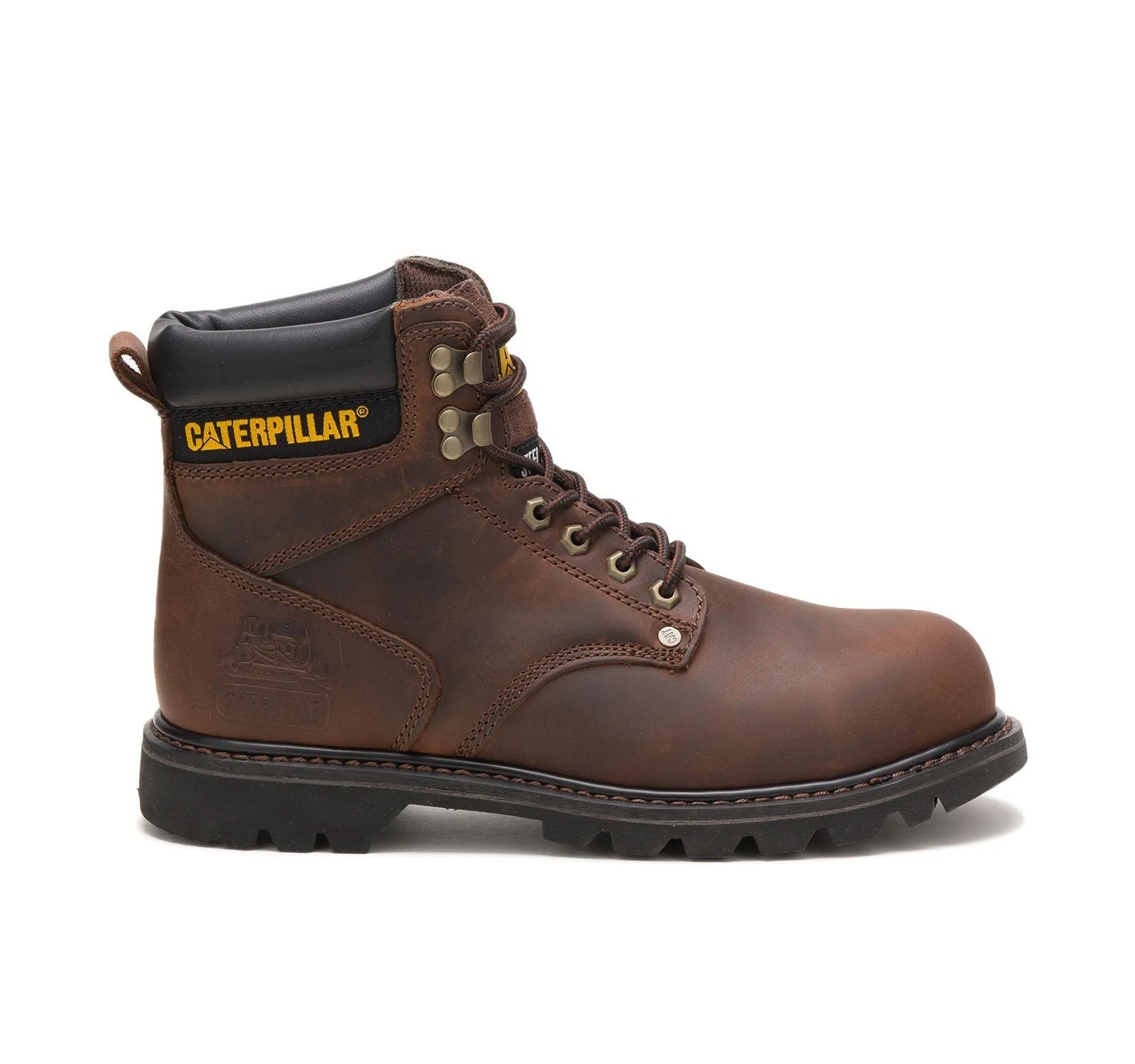 Second Shift Men's Steel-Toe Work Boots Dark Brown