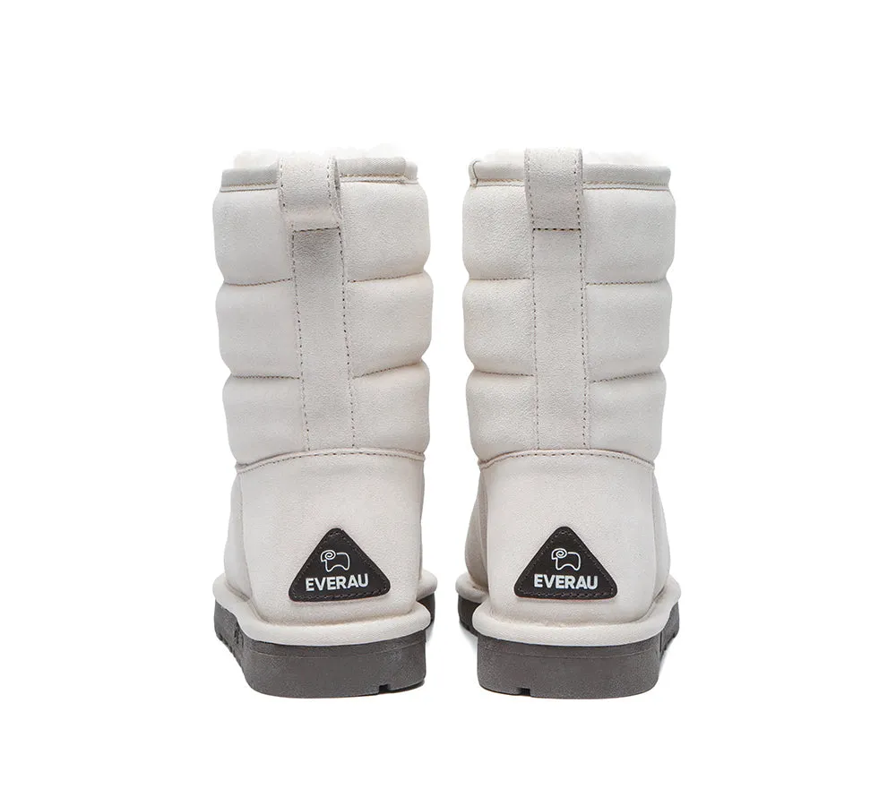 Short Sheepskin Boots Women Puffer