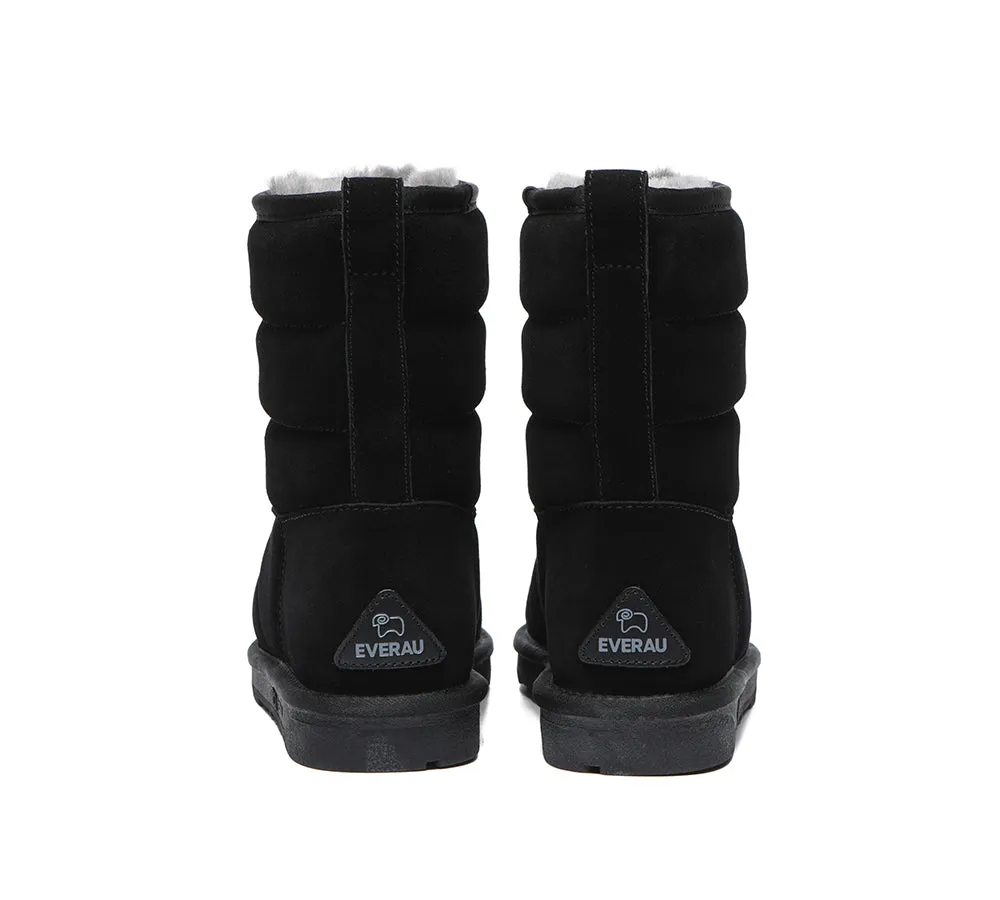 Short Sheepskin Boots Women Puffer