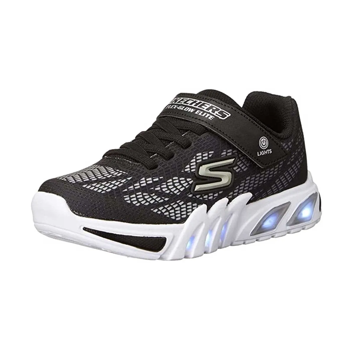 Skechers Toddler's Flex-Glow Elite Black/Silver