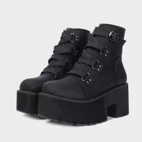 Soul Reaper Black Platform Boots