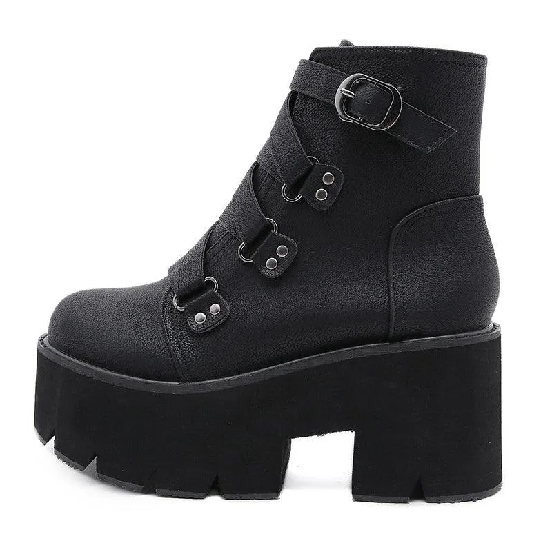 Soul Reaper Black Platform Boots