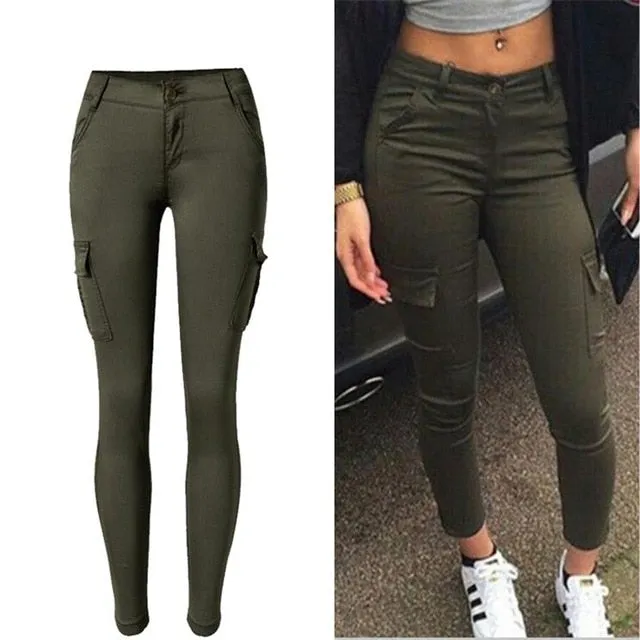 Summer Pencil Plus Size Cargo Jeans