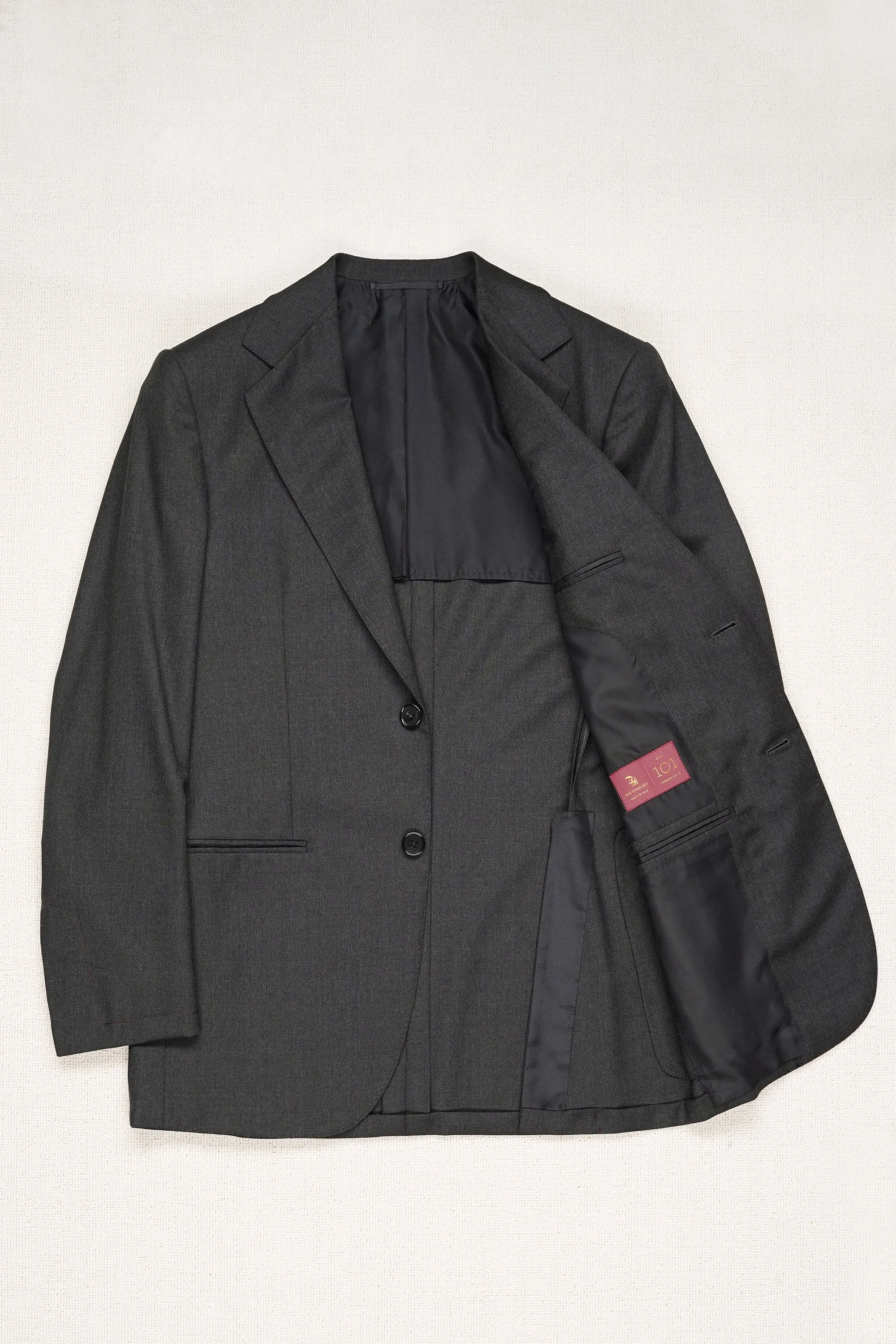 Armoury Model 101 Dark Grey Wool Tic Weave Tailored Suit