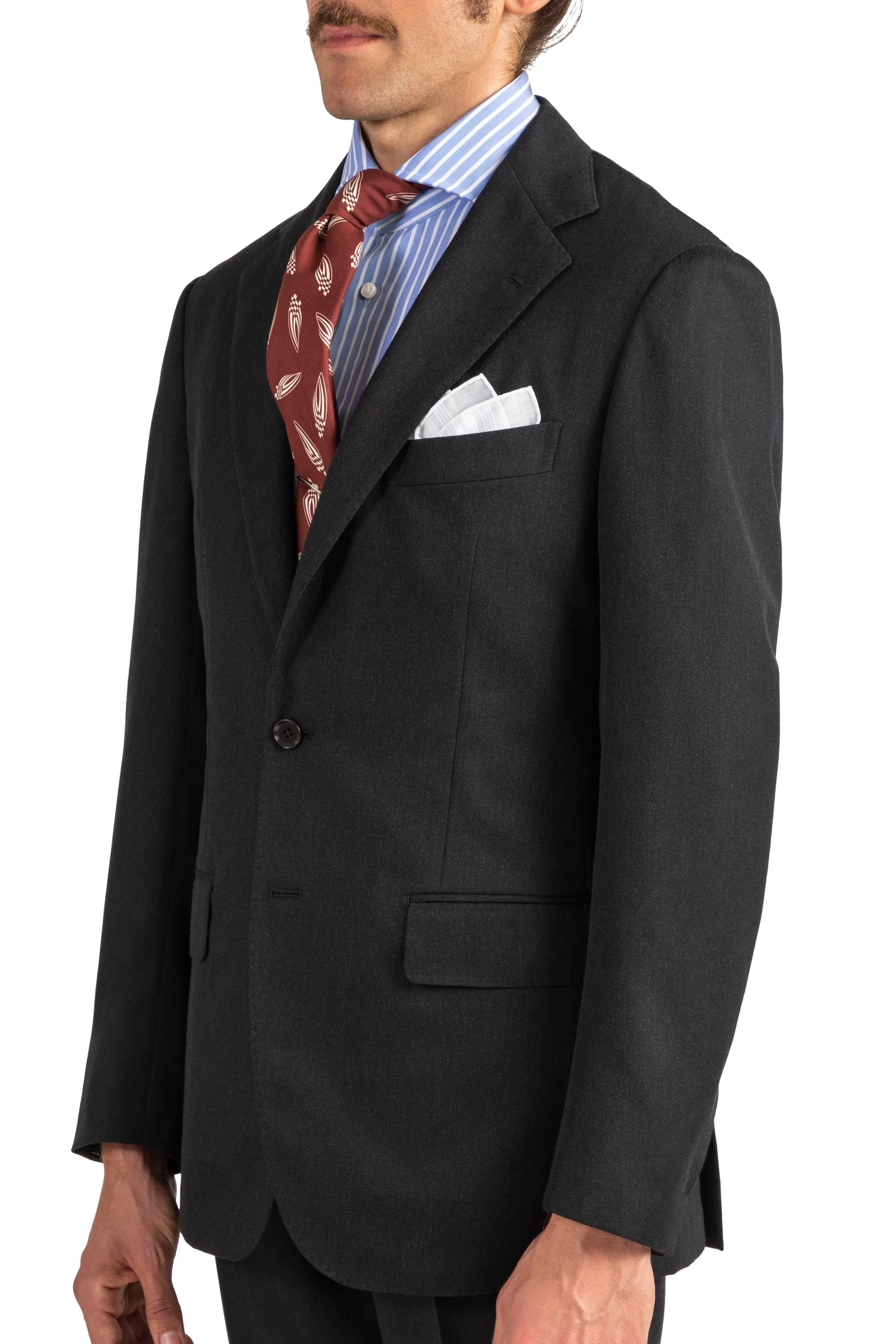 Dark Grey Covert Wool Suit - Armoury Model 3A