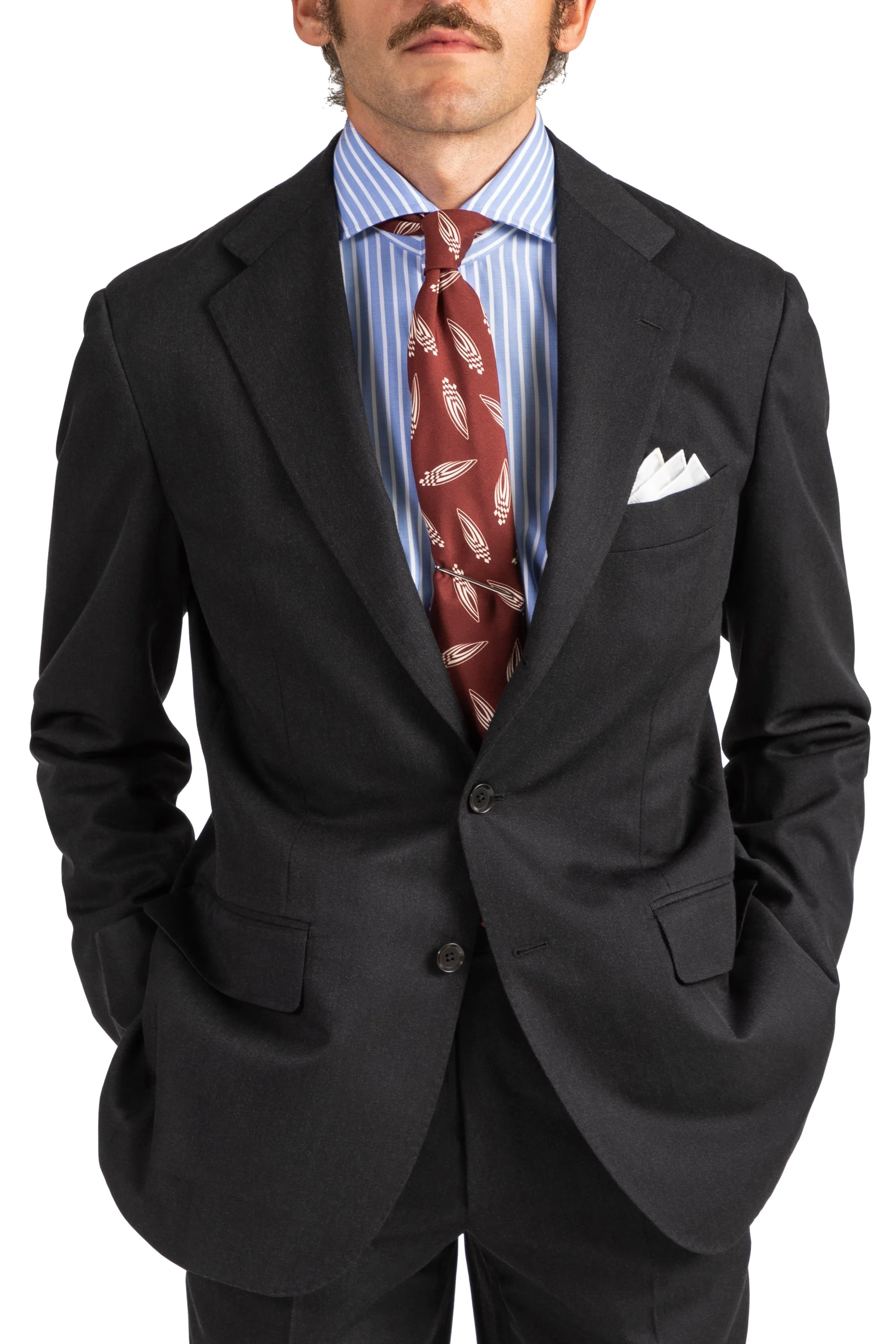 Dark Grey Covert Wool Suit - Armoury Model 3A