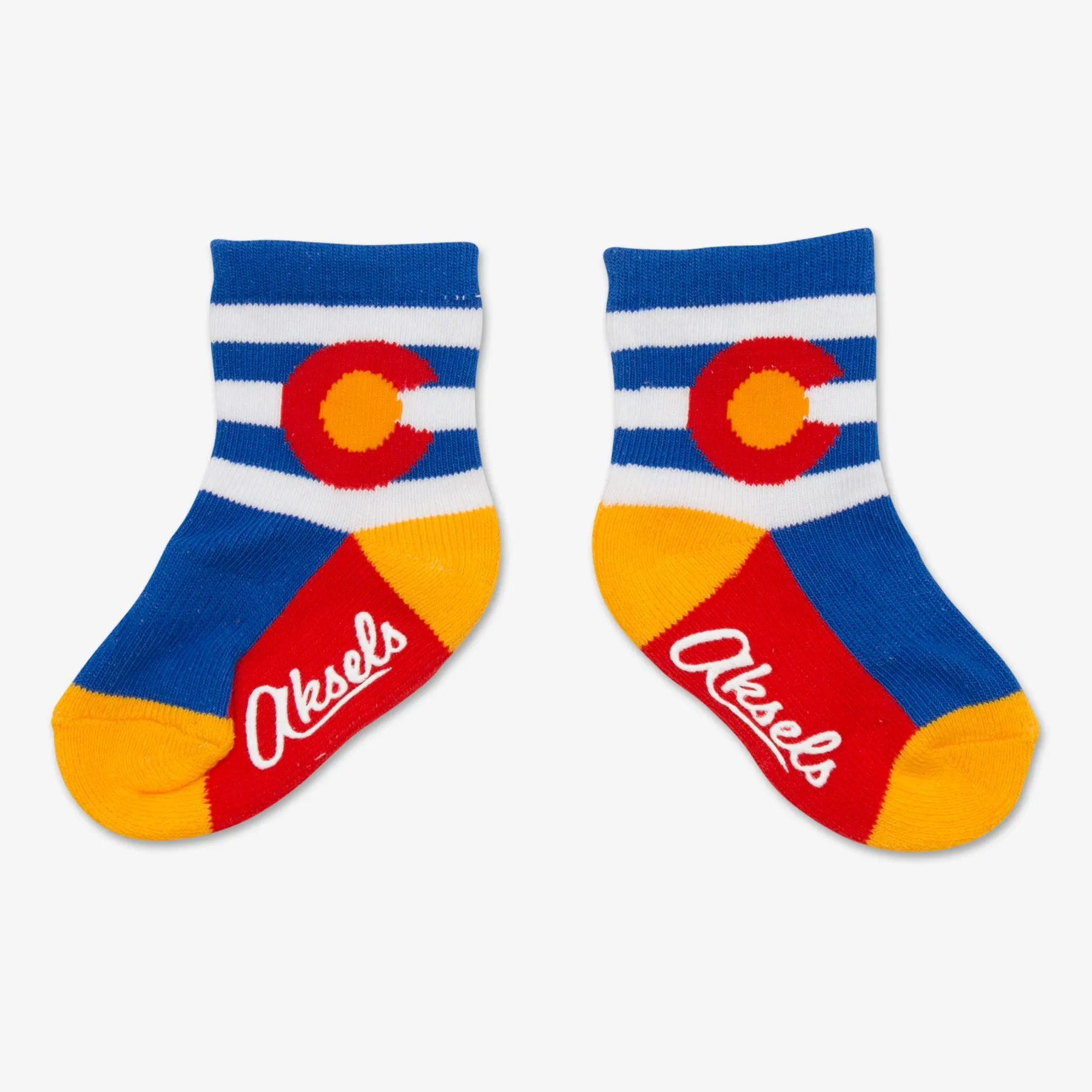 Toddler Striped Colorado Flag Socks