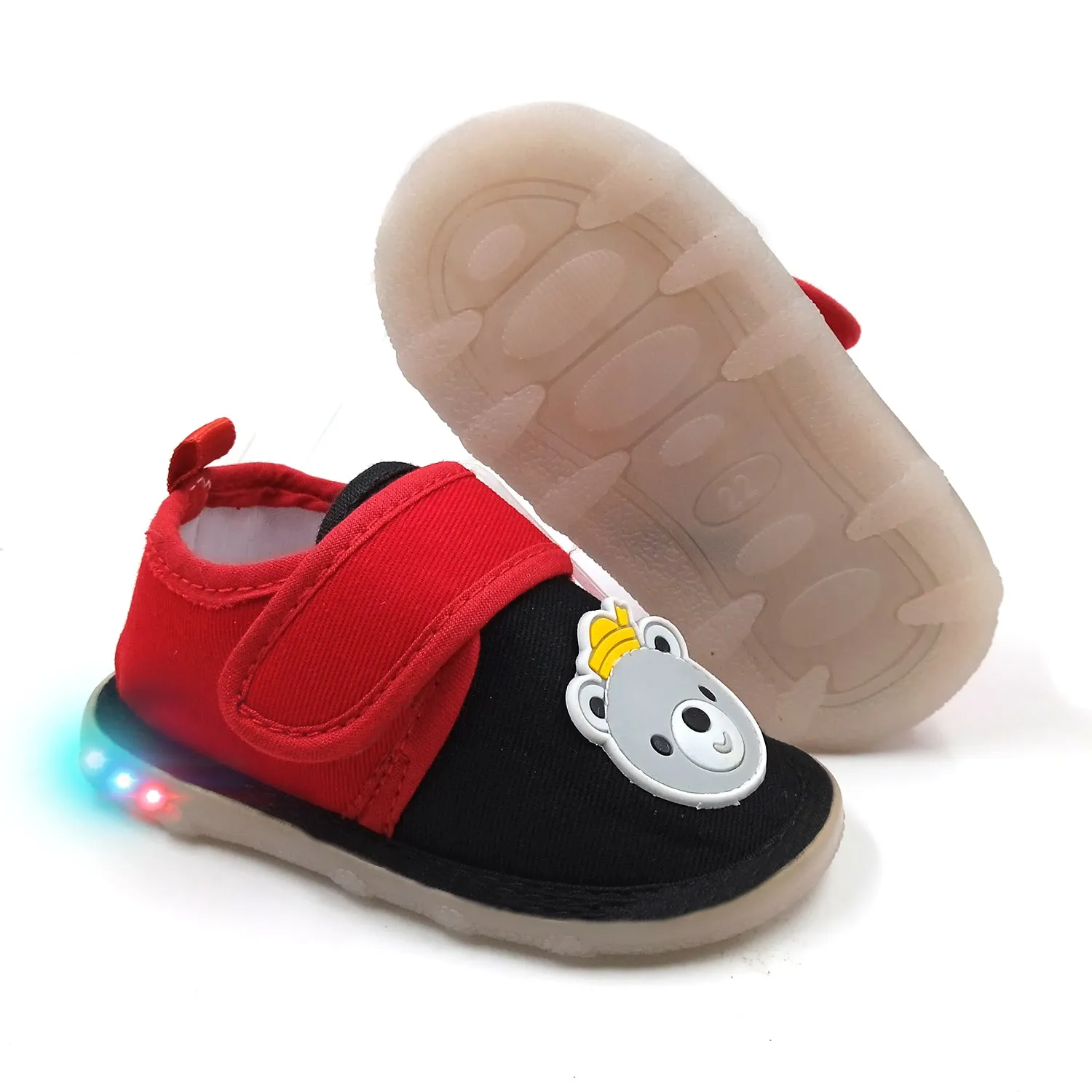 Urbanfeet Attractive King Bear Shoes with LED Light | Shoes for Baby Boys & Girls | 12 Months to 24 Months