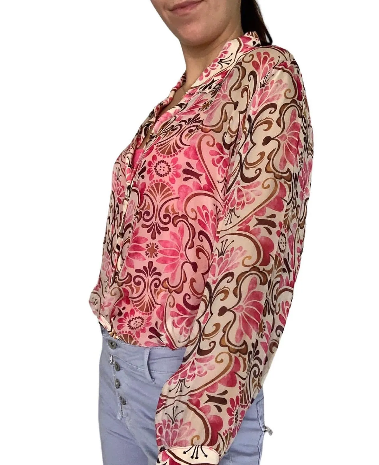 Vacanza Print Shirt Pink