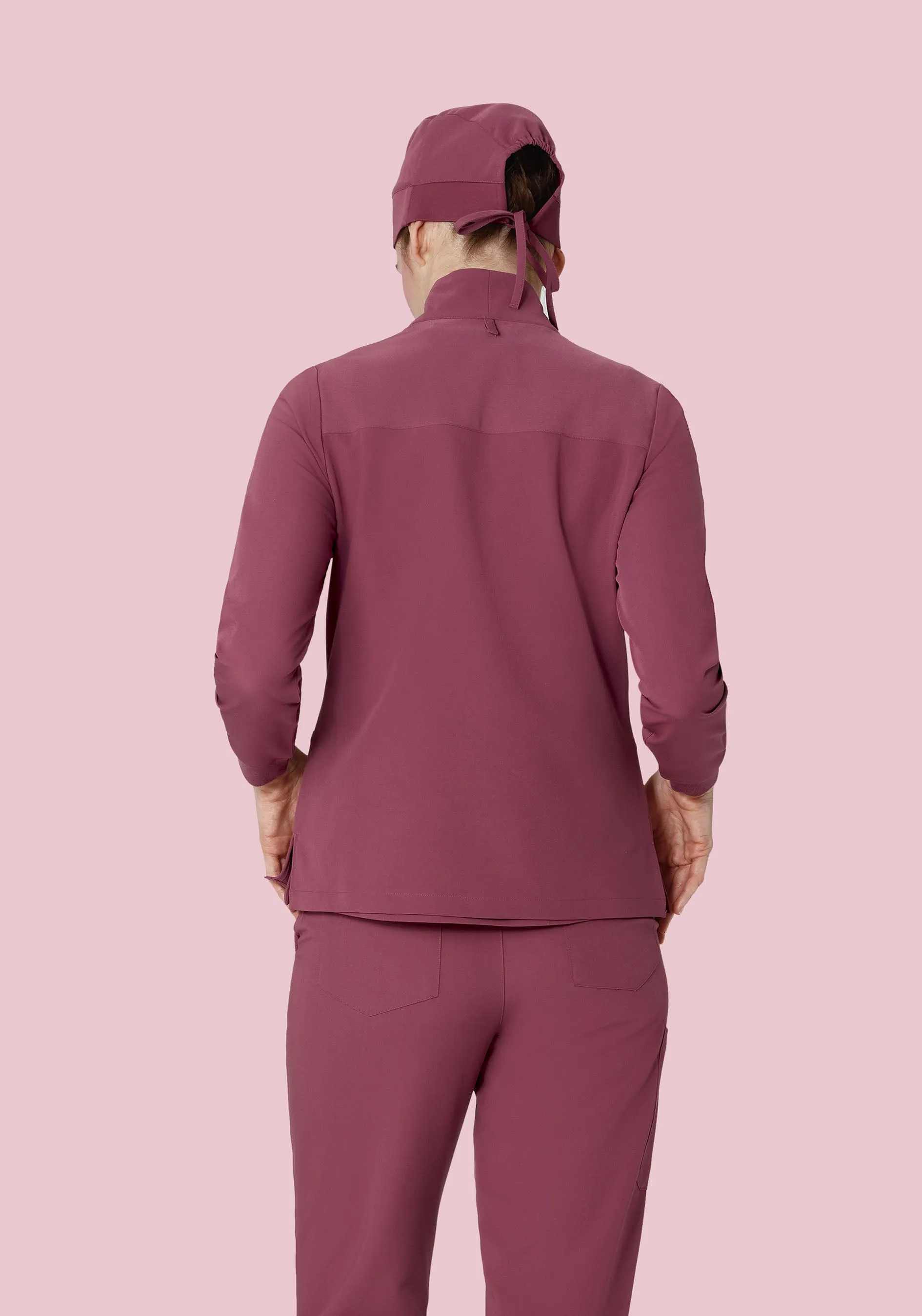 Women's Modern Scrub Jacket Deep Mauve